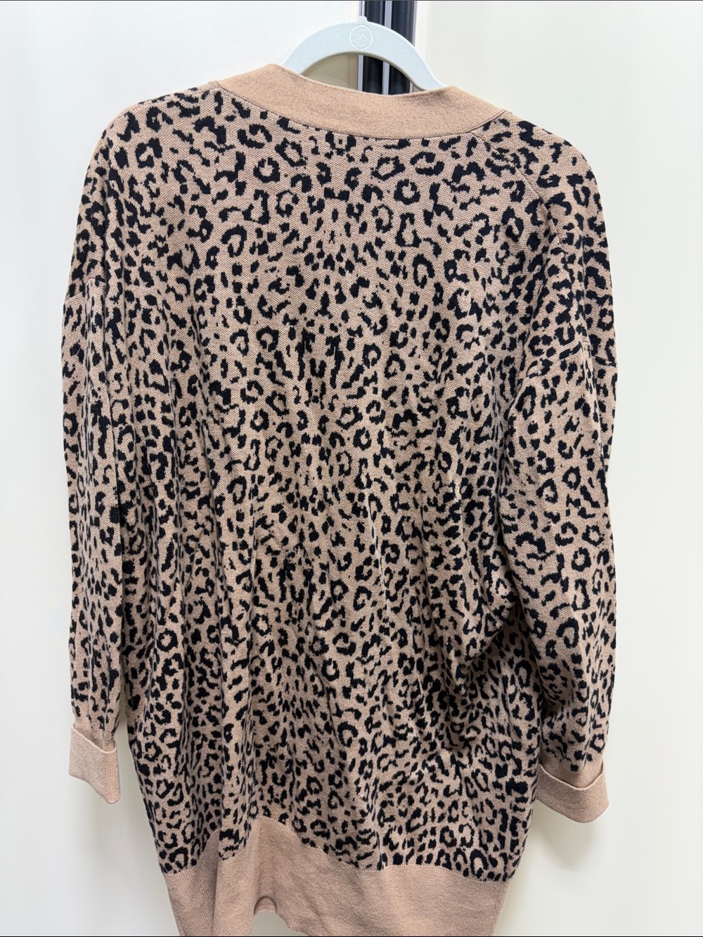 J. Crew Beige and Black Leopard-Print Button Cardigan - Picture 3 of 3
